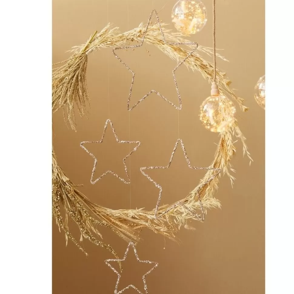 RETIF Champagnerfarbene Sterne Mit Pailletten O 40+30+25+20Cm – Pro 4