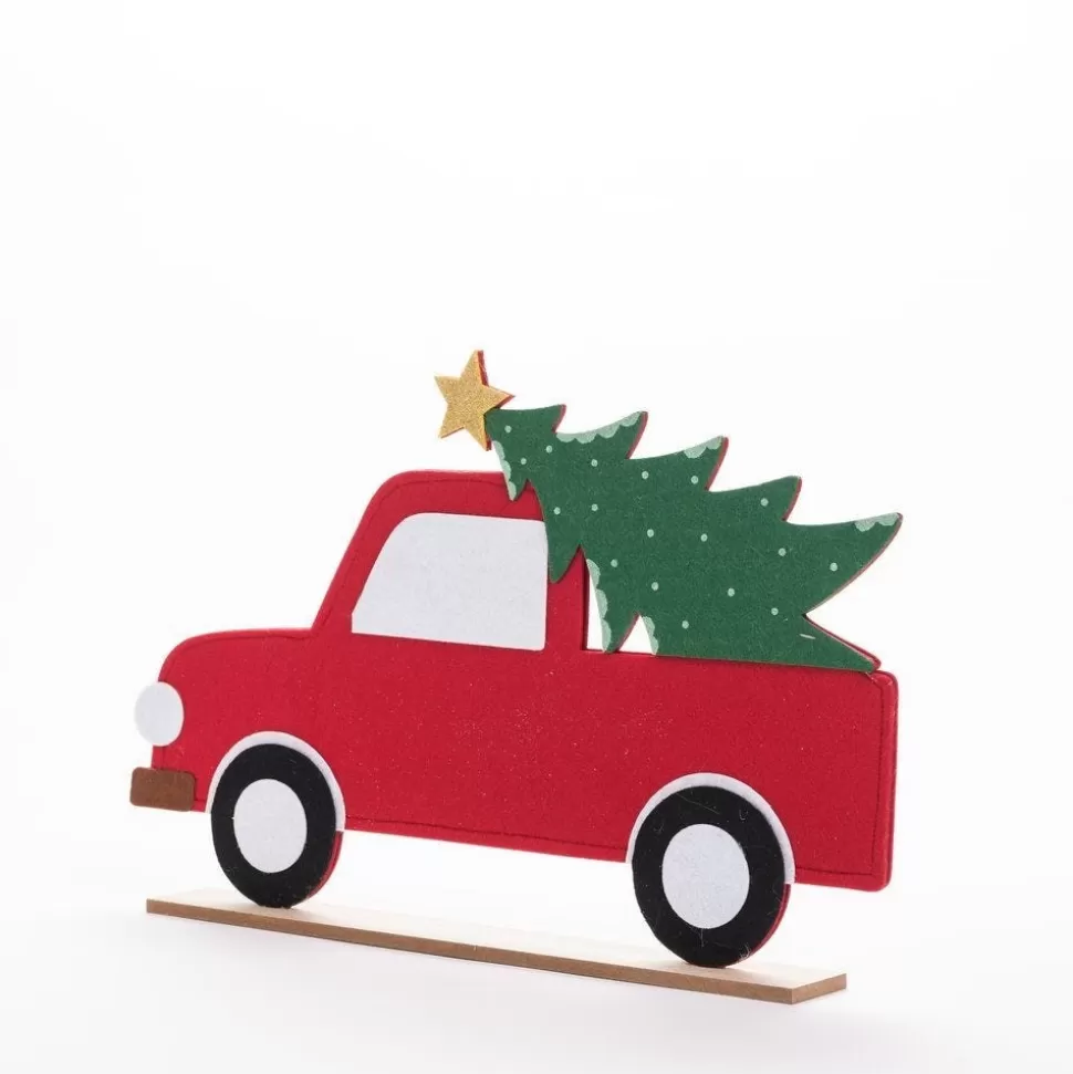 RETIF Gewebe Auto Mit Tannenbaum L 58 X H 37 Cm