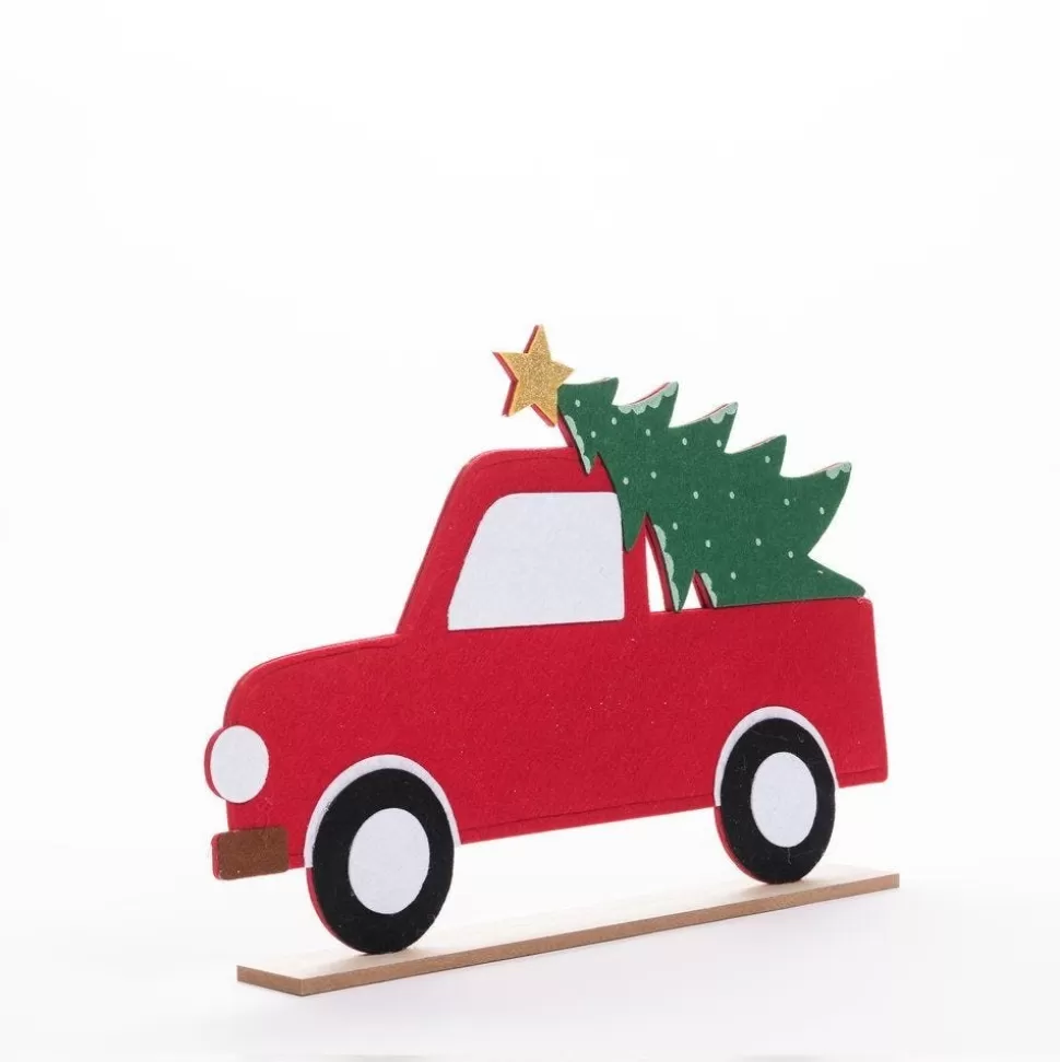 RETIF Gewebe Auto Mit Tannenbaum L 58 X H 37 Cm
