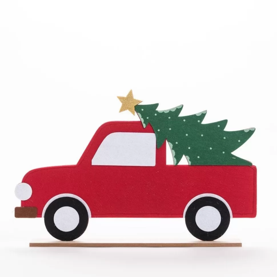 RETIF Gewebe Auto Mit Tannenbaum L 58 X H 37 Cm
