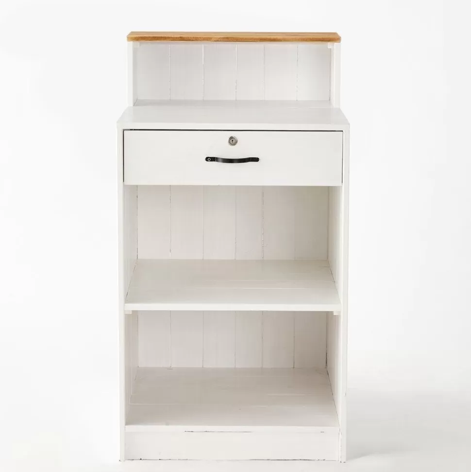 RETIF Holztheke Weis 1 Regalboden Natur L60 X D60 X H110 Cm