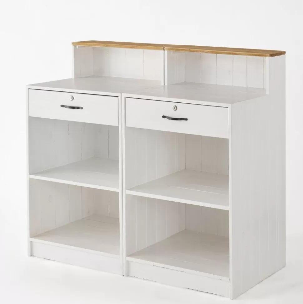 RETIF Holztheke Weis 1 Regalboden Natur L60 X D60 X H110 Cm