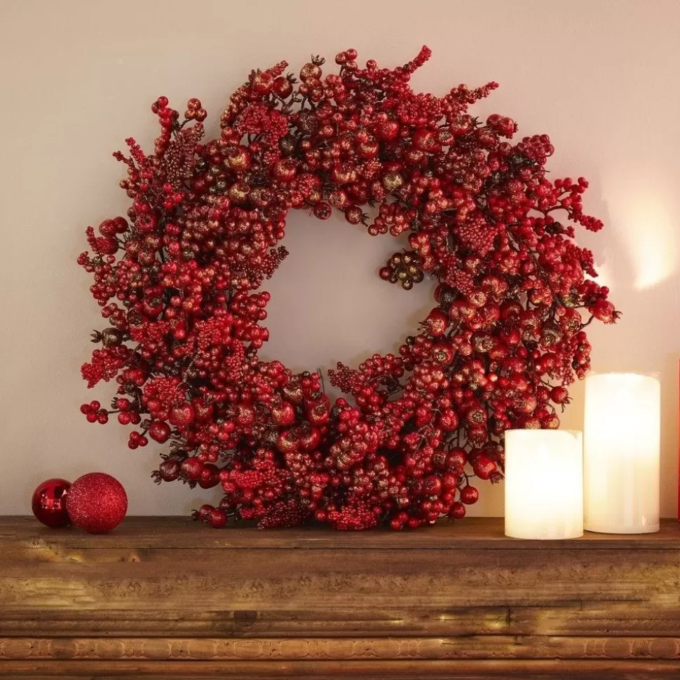 RETIF Kranz Aus Roten Glitzerbeeren O 55Cm