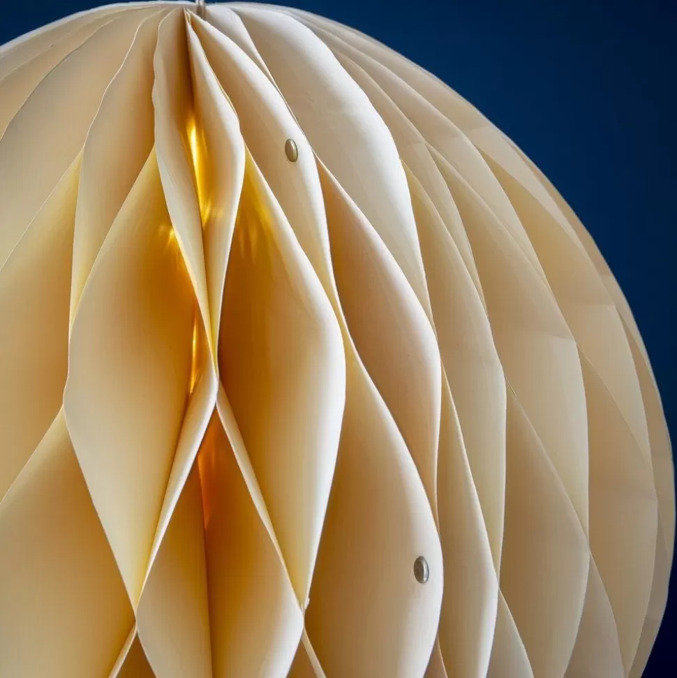 RETIF Kugelformige Und Ovale Hangeleuchten Aus Papier O 30 Und 50 Cm - 3 Stuck