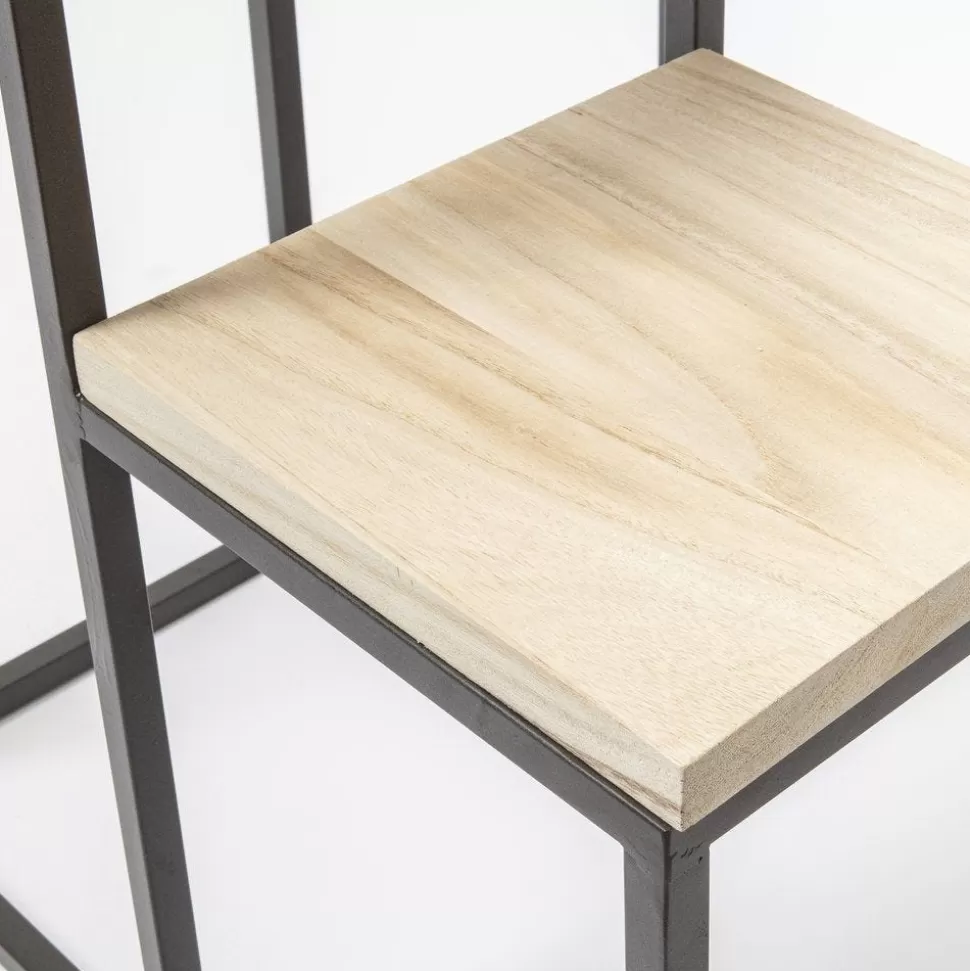 RETIF Prasentationsstander Mit 4 Quadr. Holz-Ablageflachen 51 X 50 X H 125 Cm