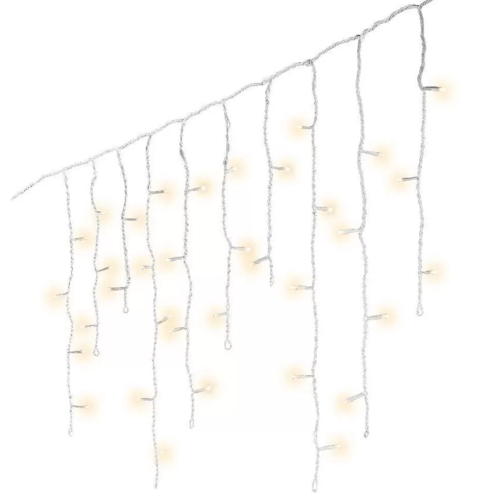 RETIF Vorhang Mit Stalaktiten 490 Leds Warmweis H 50 X L 200 Cm